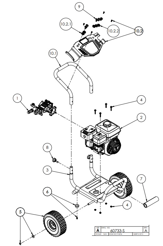 Cub Cadet Power washer 60733 replacement parts